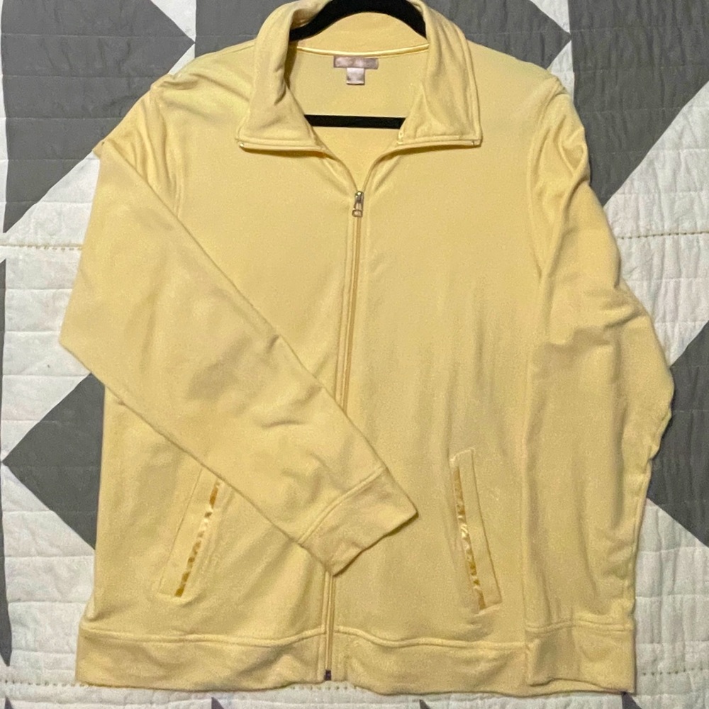 White Stag 1X Yellow Cotton Zip-up Jacket
